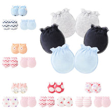 Load image into Gallery viewer, 3 Pair/Set Baby Gloves 0-6 Month Newborn Infant Anti-grab Glove Foot Cover Thin New
