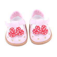 Load image into Gallery viewer, Cute Doll Shoes 7cm High-quality Bow Cartoon Skull Pattern Mini Shoes For 18 Inch American And Baby New Bron Dolls Toy 1/3 BJD
