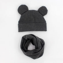 Load image into Gallery viewer, Baby Hat Cotton Ear Cap For Boys And Girls Winter Hat Scarf Set Children Boys Cap Scarf 2PCS
