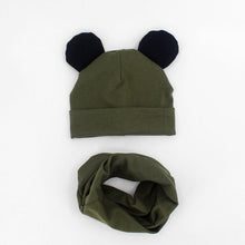 Load image into Gallery viewer, Baby Hat Cotton Ear Cap For Boys And Girls Winter Hat Scarf Set Children Boys Cap Scarf 2PCS
