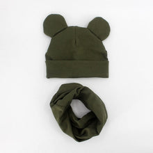 Load image into Gallery viewer, Baby Hat Cotton Ear Cap For Boys And Girls Winter Hat Scarf Set Children Boys Cap Scarf 2PCS
