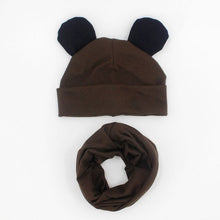 Load image into Gallery viewer, Baby Hat Cotton Ear Cap For Boys And Girls Winter Hat Scarf Set Children Boys Cap Scarf 2PCS

