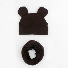 Load image into Gallery viewer, Baby Hat Cotton Ear Cap For Boys And Girls Winter Hat Scarf Set Children Boys Cap Scarf 2PCS
