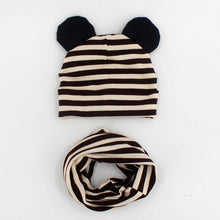 Load image into Gallery viewer, Baby Hat Cotton Ear Cap For Boys And Girls Winter Hat Scarf Set Children Boys Cap Scarf 2PCS
