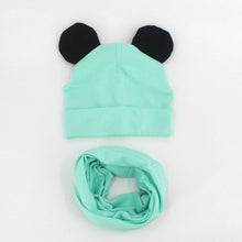 Load image into Gallery viewer, Baby Hat Cotton Ear Cap For Boys And Girls Winter Hat Scarf Set Children Boys Cap Scarf 2PCS
