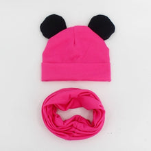 Load image into Gallery viewer, Baby Hat Cotton Ear Cap For Boys And Girls Winter Hat Scarf Set Children Boys Cap Scarf 2PCS
