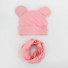 Load image into Gallery viewer, Baby Hat Cotton Ear Cap For Boys And Girls Winter Hat Scarf Set Children Boys Cap Scarf 2PCS
