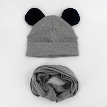 Load image into Gallery viewer, Baby Hat Cotton Ear Cap For Boys And Girls Winter Hat Scarf Set Children Boys Cap Scarf 2PCS
