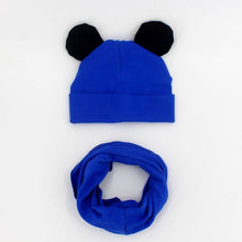 Load image into Gallery viewer, Baby Hat Cotton Ear Cap For Boys And Girls Winter Hat Scarf Set Children Boys Cap Scarf 2PCS
