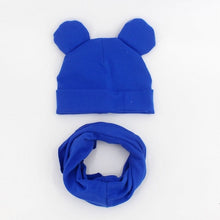 Load image into Gallery viewer, Baby Hat Cotton Ear Cap For Boys And Girls Winter Hat Scarf Set Children Boys Cap Scarf 2PCS
