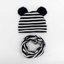 Load image into Gallery viewer, Baby Hat Cotton Ear Cap For Boys And Girls Winter Hat Scarf Set Children Boys Cap Scarf 2PCS
