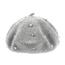Load image into Gallery viewer, Fashion Wool Baby Hat with Pearls Candy Color Retro Baby Girl Cap Kids Beret Hats for Girls 2-6 Years 1PC
