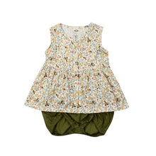 Load image into Gallery viewer, Baby Girls Summer Suits Linen Cotton Kids Outfits For Children's Clothing Sets Newborn Vest Tops + Shorts Toddler Clothes 0-4Y
