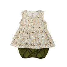 Load image into Gallery viewer, Baby Girls Summer Suits Linen Cotton Kids Outfits For Children's Clothing Sets Newborn Vest Tops + Shorts Toddler Clothes 0-4Y
