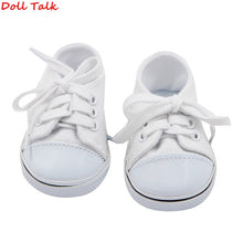 Load image into Gallery viewer, New Fashion Baby Sequins Doll Shoes 7cm Manual Shoes Lovely 43cm Dolls Baby New Born and 18 inches American Doll Free Shipping
