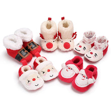 Load image into Gallery viewer, 2020 New Christmas Baby Shoes Baby Boys Girls Winter Warm Santa Claus First Walkers Cute Xmas Baby Boots DS9
