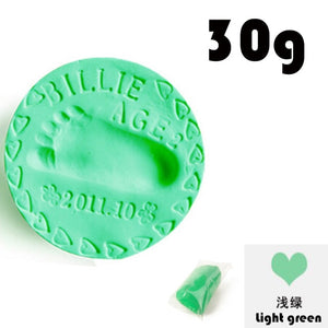 1pc baby footprint Clay Imprint Kit Casting Baby Hand Print Air Drying Soft Parent-child Hand Ink Pad Fingerprint Memory 30g