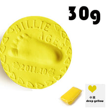 Load image into Gallery viewer, 1pc baby footprint Clay Imprint Kit Casting Baby Hand Print Air Drying Soft Parent-child Hand Ink Pad Fingerprint Memory 30g
