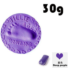 Load image into Gallery viewer, 1pc baby footprint Clay Imprint Kit Casting Baby Hand Print Air Drying Soft Parent-child Hand Ink Pad Fingerprint Memory 30g
