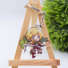 Load image into Gallery viewer, 2019 Attack on Titan Keychain Double Sided Acrylic Key Chain Pendant Anime Accessories Cartoon Key Ring
