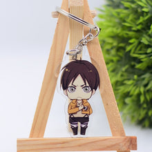 Load image into Gallery viewer, 2019 Attack on Titan Keychain Double Sided Acrylic Key Chain Pendant Anime Accessories Cartoon Key Ring
