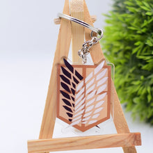 Load image into Gallery viewer, 2019 Attack on Titan Keychain Double Sided Acrylic Key Chain Pendant Anime Accessories Cartoon Key Ring
