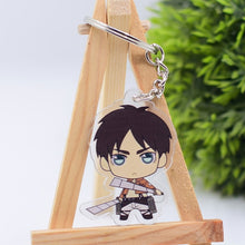 Load image into Gallery viewer, 2019 Attack on Titan Keychain Double Sided Acrylic Key Chain Pendant Anime Accessories Cartoon Key Ring
