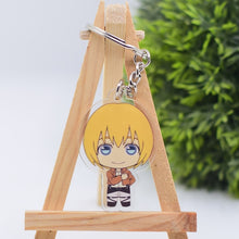 Load image into Gallery viewer, 2019 Attack on Titan Keychain Double Sided Acrylic Key Chain Pendant Anime Accessories Cartoon Key Ring
