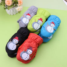 Load image into Gallery viewer, Children Winter Warm Gloves Boys Girls Waterproof Windproof Non-slip Snow Mittens Extended Wrist Skiing Sports Gloves
