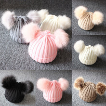 Load image into Gallery viewer, Cute Newborn Baby Winter Warm Hats Infant Kids Girls Boys Knit Hat With Pompom Ball Beanie Caps arrival Design Toddler Hats
