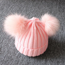 Load image into Gallery viewer, Cute Newborn Baby Winter Warm Hats Infant Kids Girls Boys Knit Hat With Pompom Ball Beanie Caps arrival Design Toddler Hats
