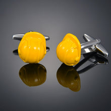 Load image into Gallery viewer, New luxury Sandhour Cufflinks of high-grade Safety hat/fire extinguisher/Judge hammer/alarm clock men's shirts Cuff-links gemelo
