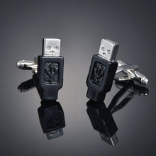 Load image into Gallery viewer, New luxury Sandhour Cufflinks of high-grade Safety hat/fire extinguisher/Judge hammer/alarm clock men's shirts Cuff-links gemelo
