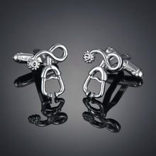 Load image into Gallery viewer, New luxury Sandhour Cufflinks of high-grade Safety hat/fire extinguisher/Judge hammer/alarm clock men's shirts Cuff-links gemelo
