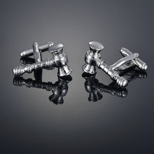 Load image into Gallery viewer, New luxury Sandhour Cufflinks of high-grade Safety hat/fire extinguisher/Judge hammer/alarm clock men's shirts Cuff-links gemelo
