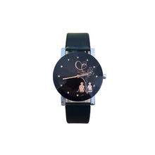 Load image into Gallery viewer, Hot Fashion Classics Black Leather Lover's Watches Creative Couple Gift For Lovers Geometric Quartz Luxury Band Wristwatch
