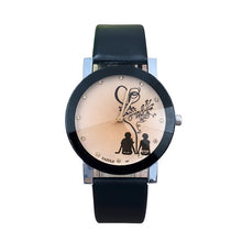 Load image into Gallery viewer, Hot Fashion Classics Black Leather Lover's Watches Creative Couple Gift For Lovers Geometric Quartz Luxury Band Wristwatch
