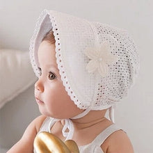 Load image into Gallery viewer, Lace Newborn Baby Hat Cute Cotton Kids Baby Girl Hat Cap Princess Infant Toddler Baby Bonnet Girls Summer Sun Hat Gifts
