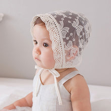 Load image into Gallery viewer, Lace Newborn Baby Hat Cute Cotton Kids Baby Girl Hat Cap Princess Infant Toddler Baby Bonnet Girls Summer Sun Hat Gifts
