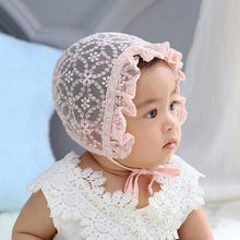 Load image into Gallery viewer, Lace Newborn Baby Hat Cute Cotton Kids Baby Girl Hat Cap Princess Infant Toddler Baby Bonnet Girls Summer Sun Hat Gifts
