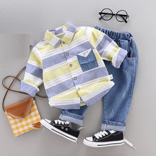 Load image into Gallery viewer, Fall baby boys girls clothing set T-shirt tops pant tracksuits for newborn baby boy girls outfits Pullover overalls clothes sets
