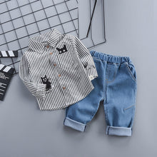 Load image into Gallery viewer, Fall baby boys girls clothing set T-shirt tops pant tracksuits for newborn baby boy girls outfits Pullover overalls clothes sets
