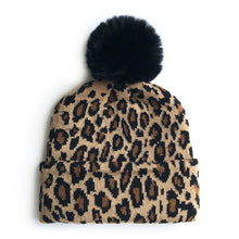 Load image into Gallery viewer, Matching Family Outfits Leopard Children Hats Mother Kids Hats Winter Kids Caps Warm Photography Props Girls Hats Boys Clothing
