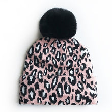 Load image into Gallery viewer, Matching Family Outfits Leopard Children Hats Mother Kids Hats Winter Kids Caps Warm Photography Props Girls Hats Boys Clothing
