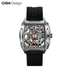 Load image into Gallery viewer, CIGA Design CIGA Watch Z Series Watch Barrel Type Double-Sided Hollow Automatic Skeleton Mechanical Men's Waterproof Watch

