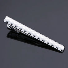 Load image into Gallery viewer, high-end Tie Clip men jewelry luxury Classic gold lase Matte Tie Bar carving Simple Brushed Smooth crystal Clasp Tie Pin Gifts
