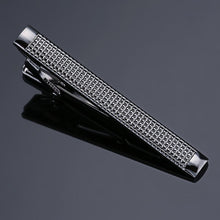 Load image into Gallery viewer, high-end Tie Clip men jewelry luxury Classic gold lase Matte Tie Bar carving Simple Brushed Smooth crystal Clasp Tie Pin Gifts

