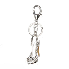 Load image into Gallery viewer, High Heel Shoe Keychain Rhinestone Crystal Purse Car Key Chain Bag Decorative Alloy Keyring
