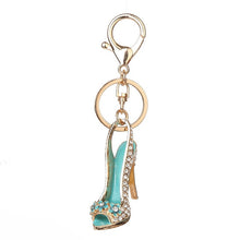 Load image into Gallery viewer, High Heel Shoe Keychain Rhinestone Crystal Purse Car Key Chain Bag Decorative Alloy Keyring
