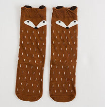 Load image into Gallery viewer, Baby Girls sock knee high Fox Cotton Cute Little Character Knee Socks Kid Clothing unisex Toddler Boot Socks Cartoon
